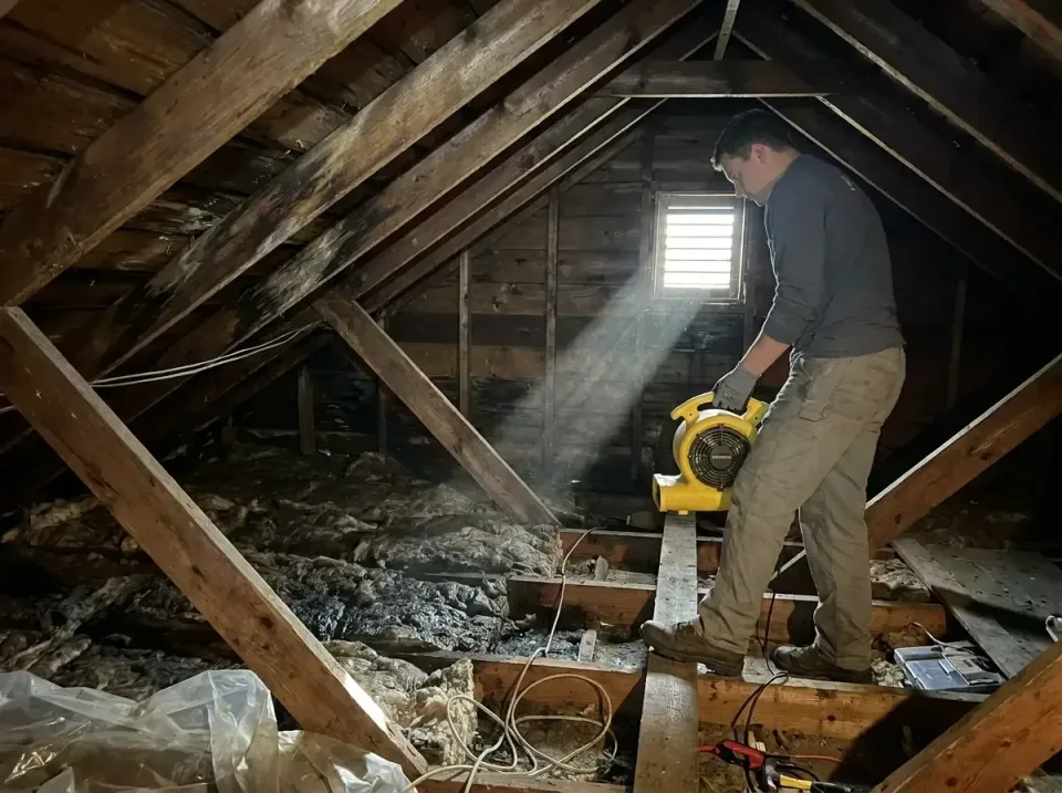 attic-water-damage-drying-proc-007 — frequently asked questions, Emergency Water Extraction & 24/7 Flood Response in Lynbroo…
